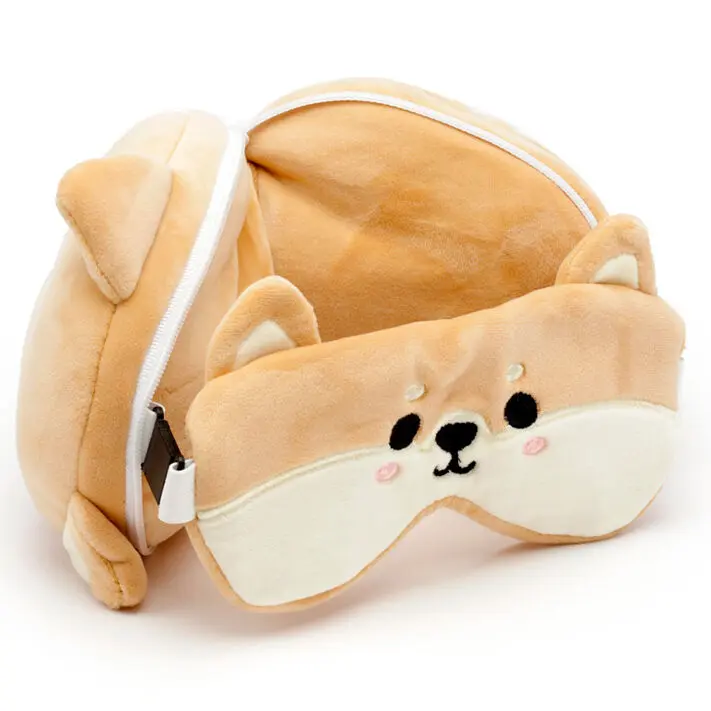 Relaxeazzz Adoramals Shiba Inu dog Reisekissen und Augenbinde Produktfoto