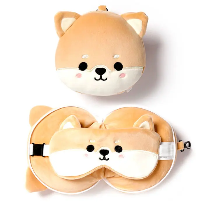 Relaxeazzz Adoramals Shiba Inu dog Reisekissen und Augenbinde Produktfoto