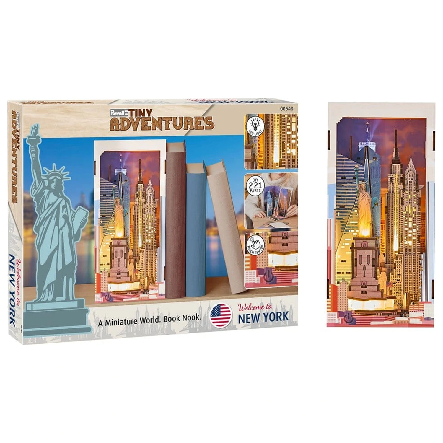 Revell Tiny Adventures Buch Nook Mini Diorama New York 18 cm Produktfoto