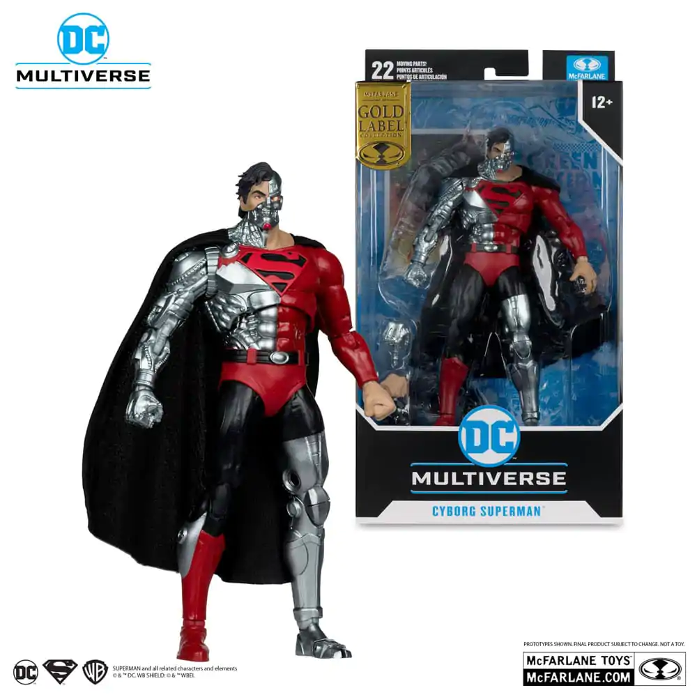 Revenge of the Green Lanterns DC Multiverse Action Figur Cyborg Superman (Gold Label) 18 cm Produktfoto