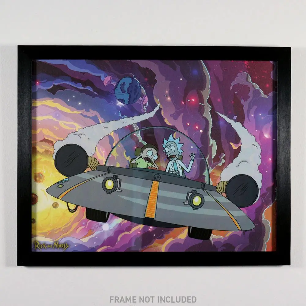 Rick & Morty Kunstdruck Misadventure in Space Limited Edition Fan-Cel 36 x 28 cm Produktfoto