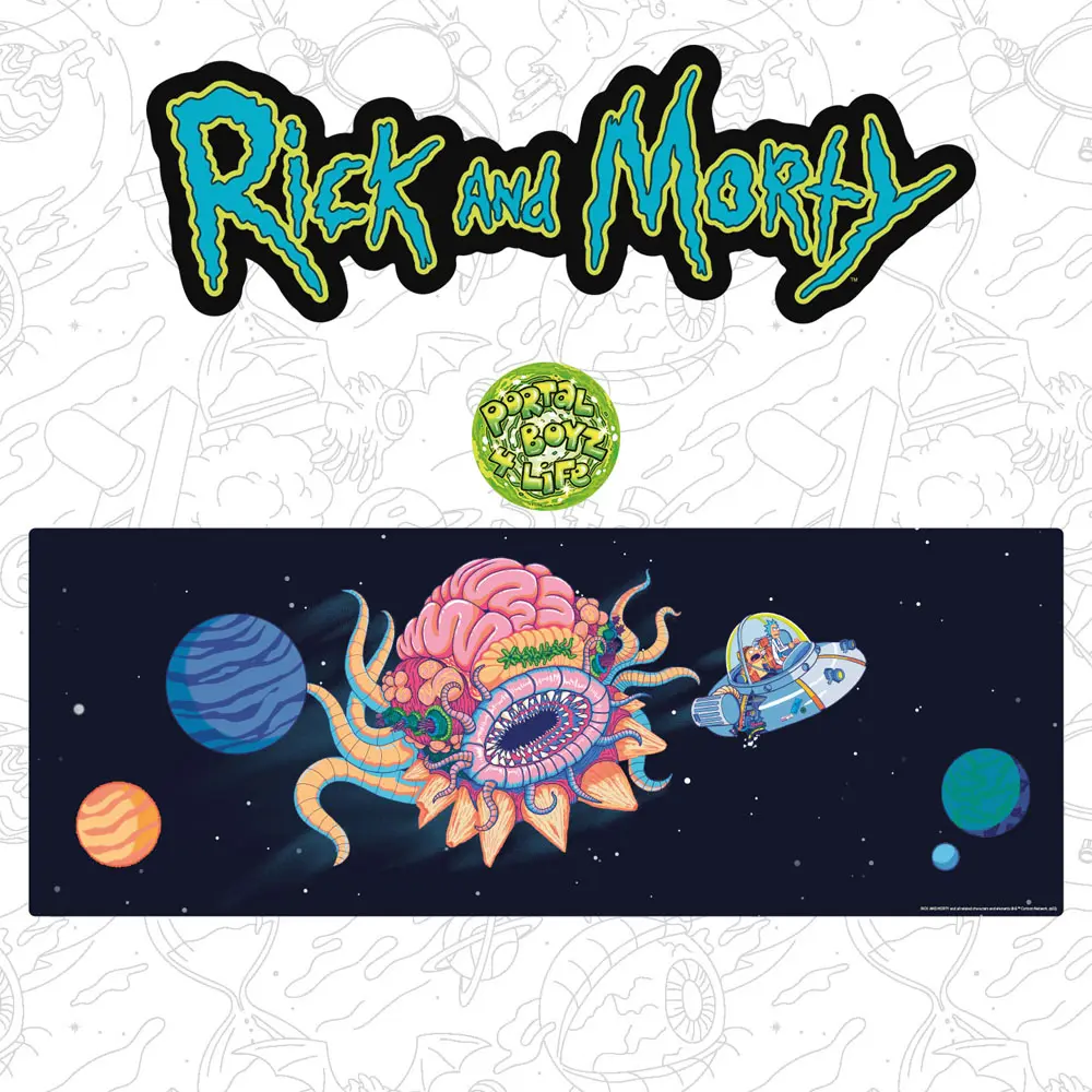 Rick & Morty Schreibtischunterlage & Untersetzer Set Cosmos Produktfoto