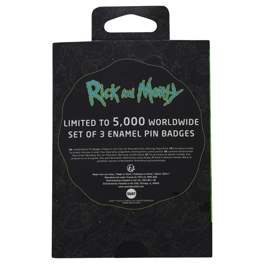 Rick & Morty Ansteck-Pins 3er-Set Limited Edition Produktfoto