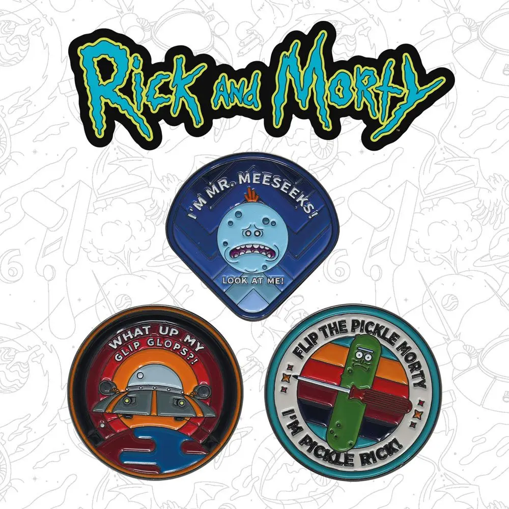 Rick & Morty Ansteck-Pins 3er-Set Limited Edition Produktfoto