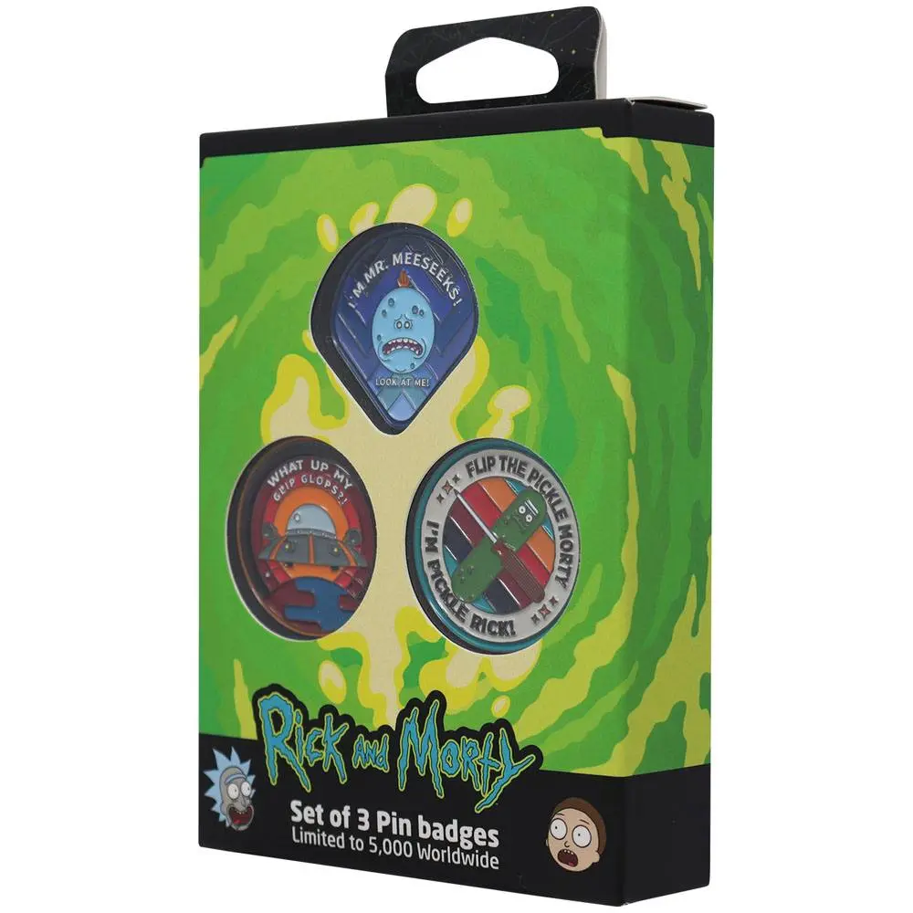 Rick & Morty Ansteck-Pins 3er-Set Limited Edition Produktfoto