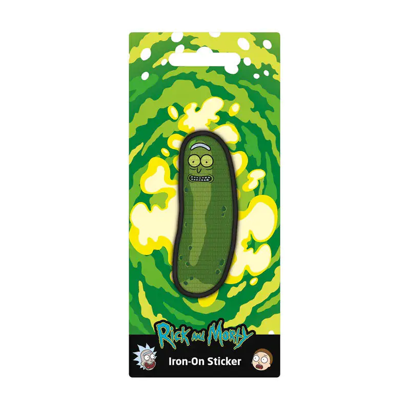 Rick &amp; Morty Pickle Bügelaufkleber Produktfoto
