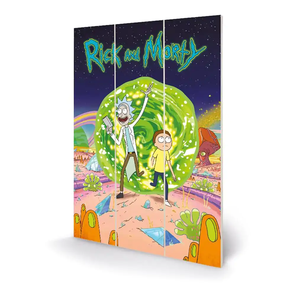 Rick and Morty Holzdruck Portal 20 x 30 cm termékfotó