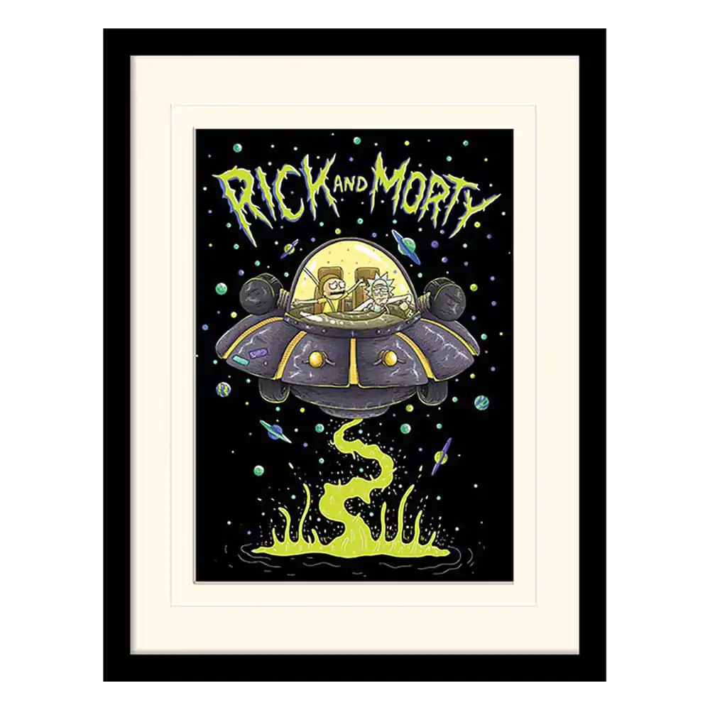 Rick and Morty Collector Print Poster im Rahmen Ufo (white background) termékfotó