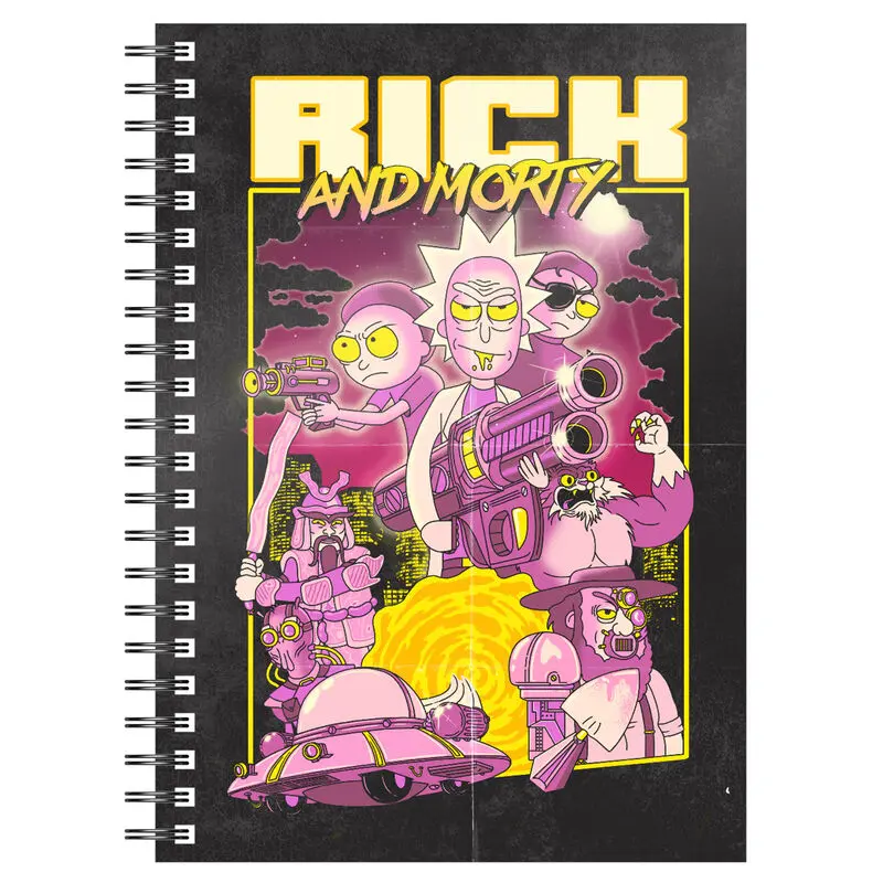 Rick & Morty Notizbuch Retro Poster Produktfoto