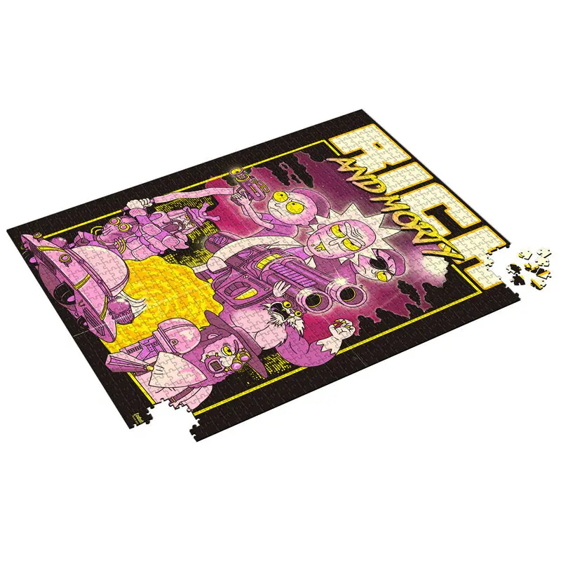 Rick &amp; Morty Jigsaw Puzzle Retro Poster (1000 Stücke) Produktfoto