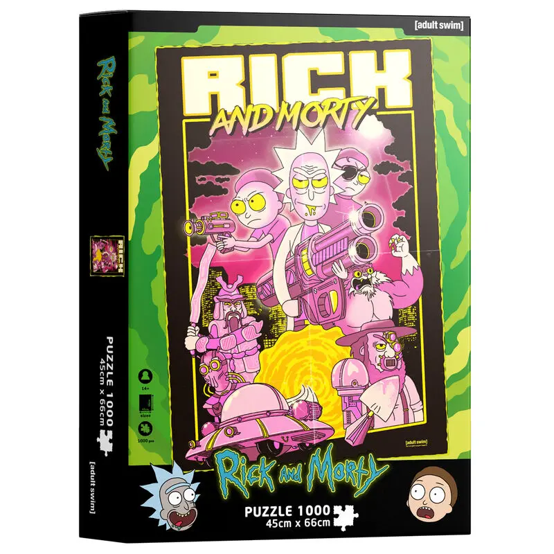 Rick &amp; Morty Jigsaw Puzzle Retro Poster (1000 Stücke) Produktfoto