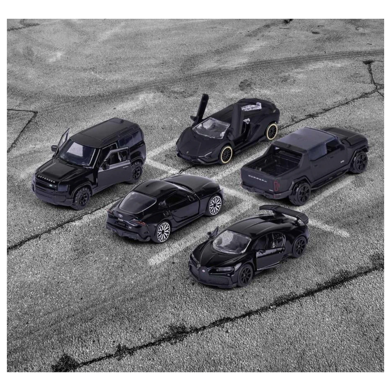 RIDE COOL Black Edition 5er Pack Miniaturautos 1:64 Produktfoto