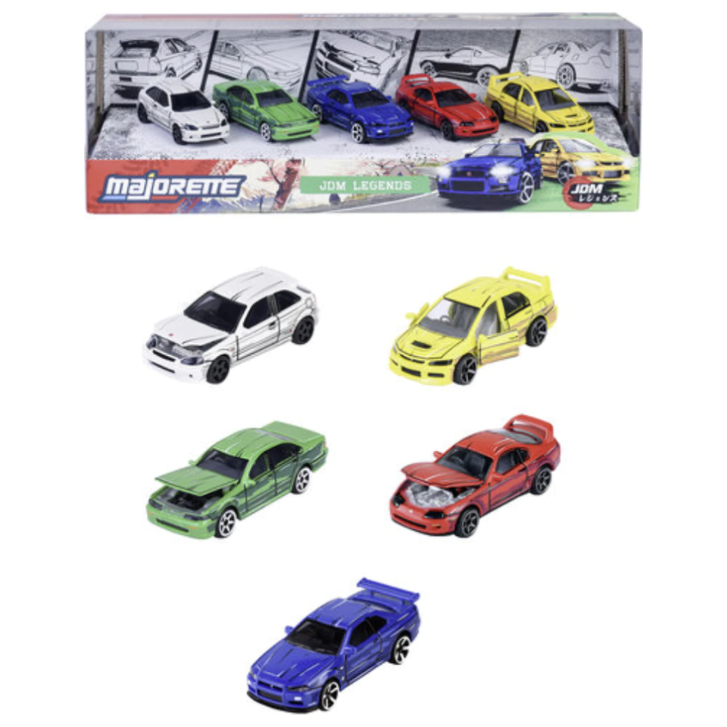 RIDE Wild JDM Legends Pack mit 5 Miniaturautos 1:64 Produktfoto