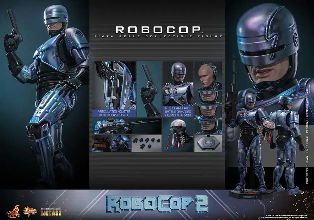RoboCop 2 Movie Masterpiece Diecast Action Figur 1/6 RoboCop 30 cm Produktfoto