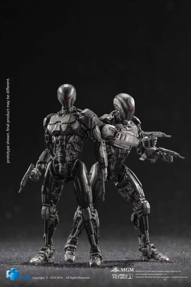 Robocop 2014 Actionfiguren 1/18 OmniCorp EM-208 Enforcement Droids 10 cm Produktfoto