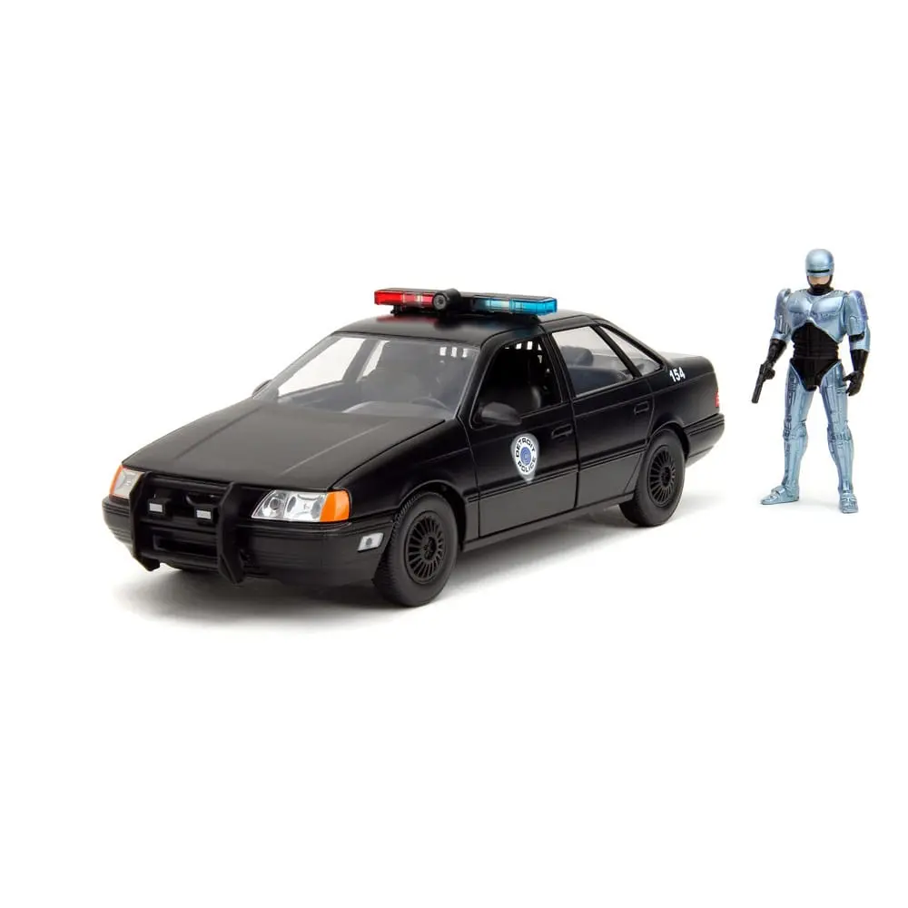 Robocop Hollywood Rides Diecast Modell 1/24 1986 Ford Taurus mit Robocop Figur Produktfoto