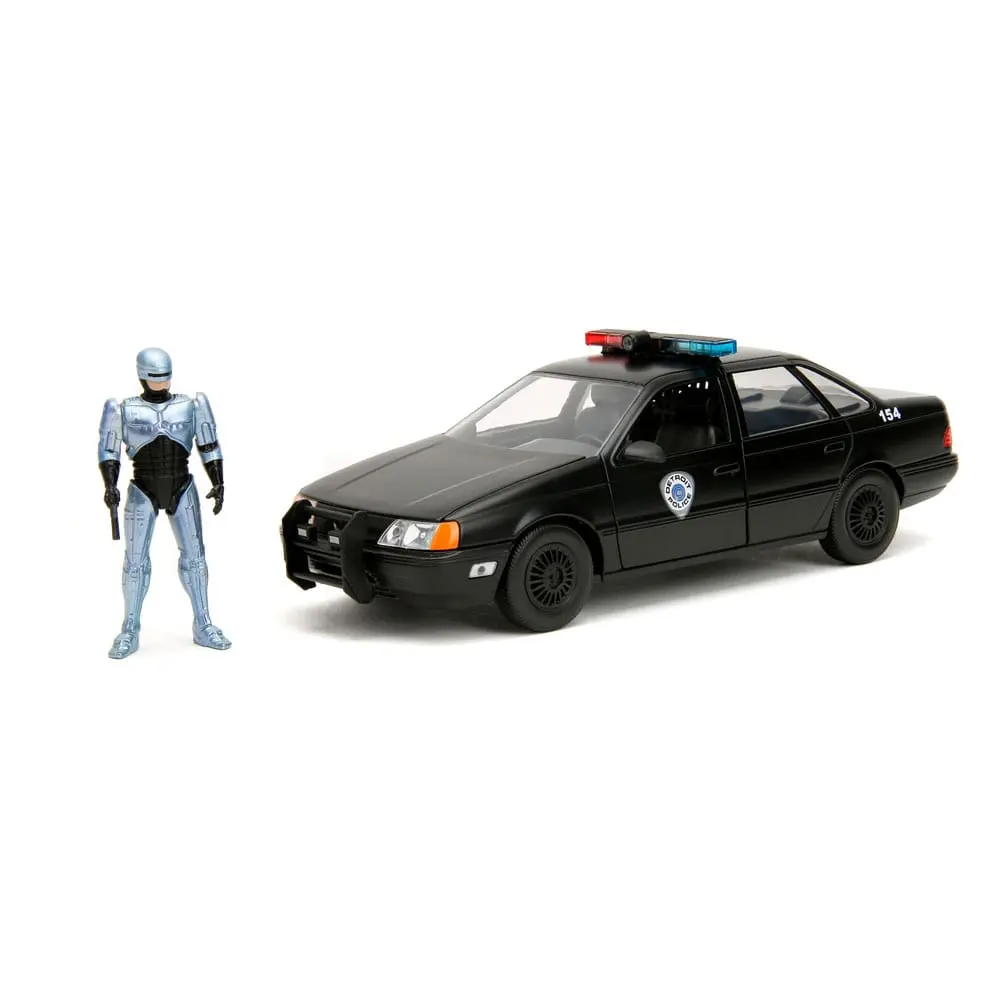 Robocop Hollywood Rides Diecast Modell 1/24 1986 Ford Taurus mit Robocop Figur Produktfoto