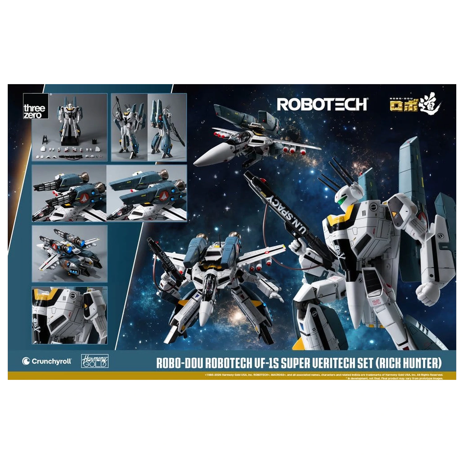 Robotech Robo-Dou Actionfigur VF-1S Super Veritech Set (Rick Hunter) 20 cm Produktfoto