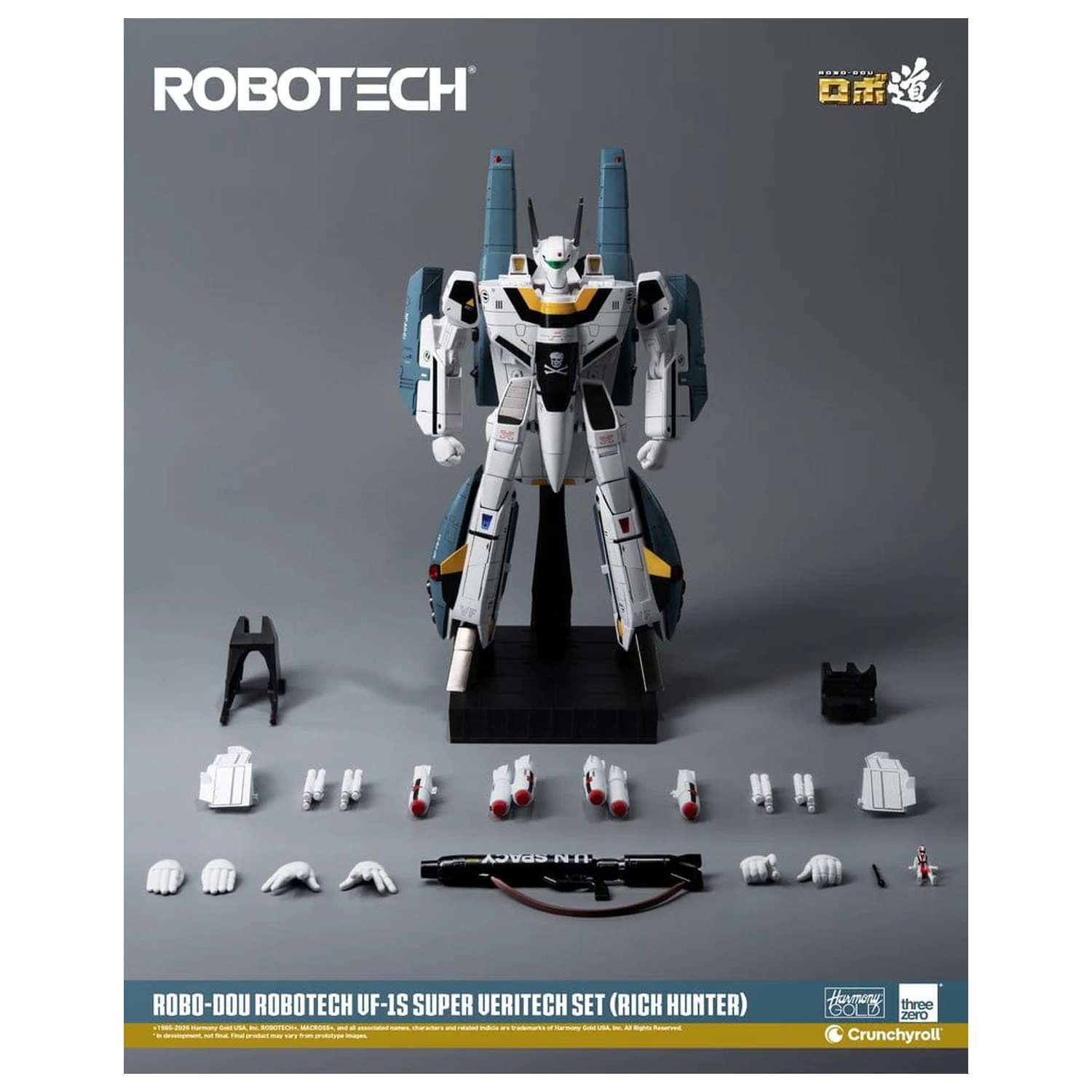 Robotech Robo-Dou Actionfigur VF-1S Super Veritech Set (Rick Hunter) 20 cm Produktfoto