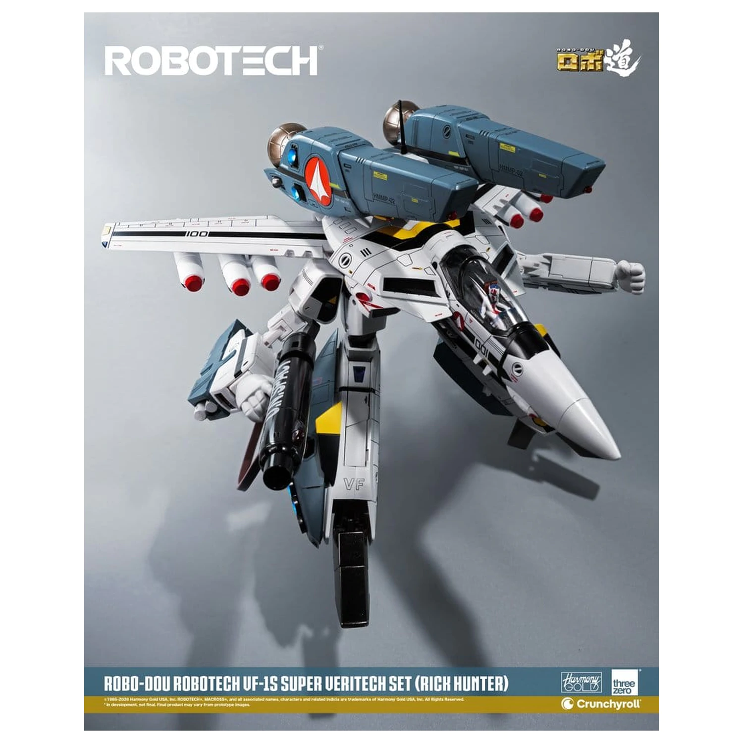 Robotech Robo-Dou Actionfigur VF-1S Super Veritech Set (Rick Hunter) 20 cm Produktfoto