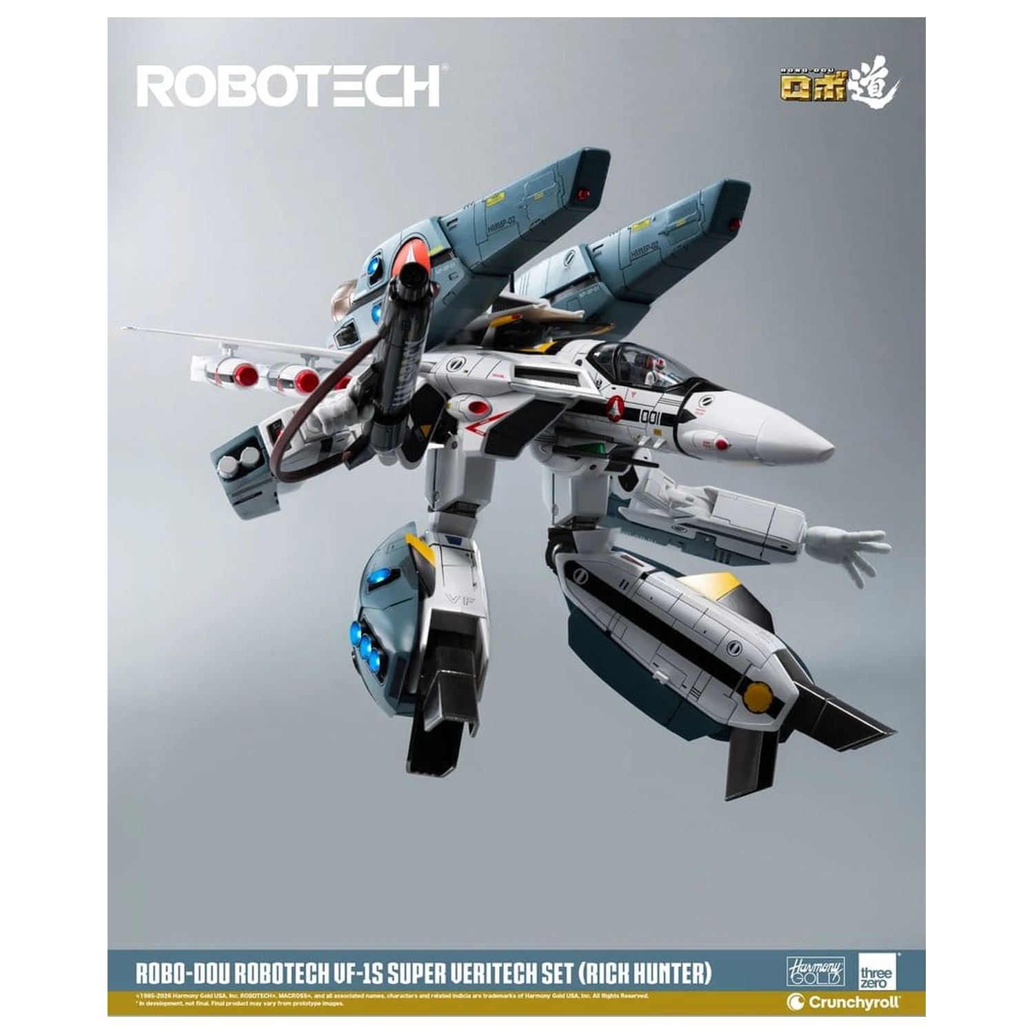 Robotech Robo-Dou Actionfigur VF-1S Super Veritech Set (Rick Hunter) 20 cm Produktfoto