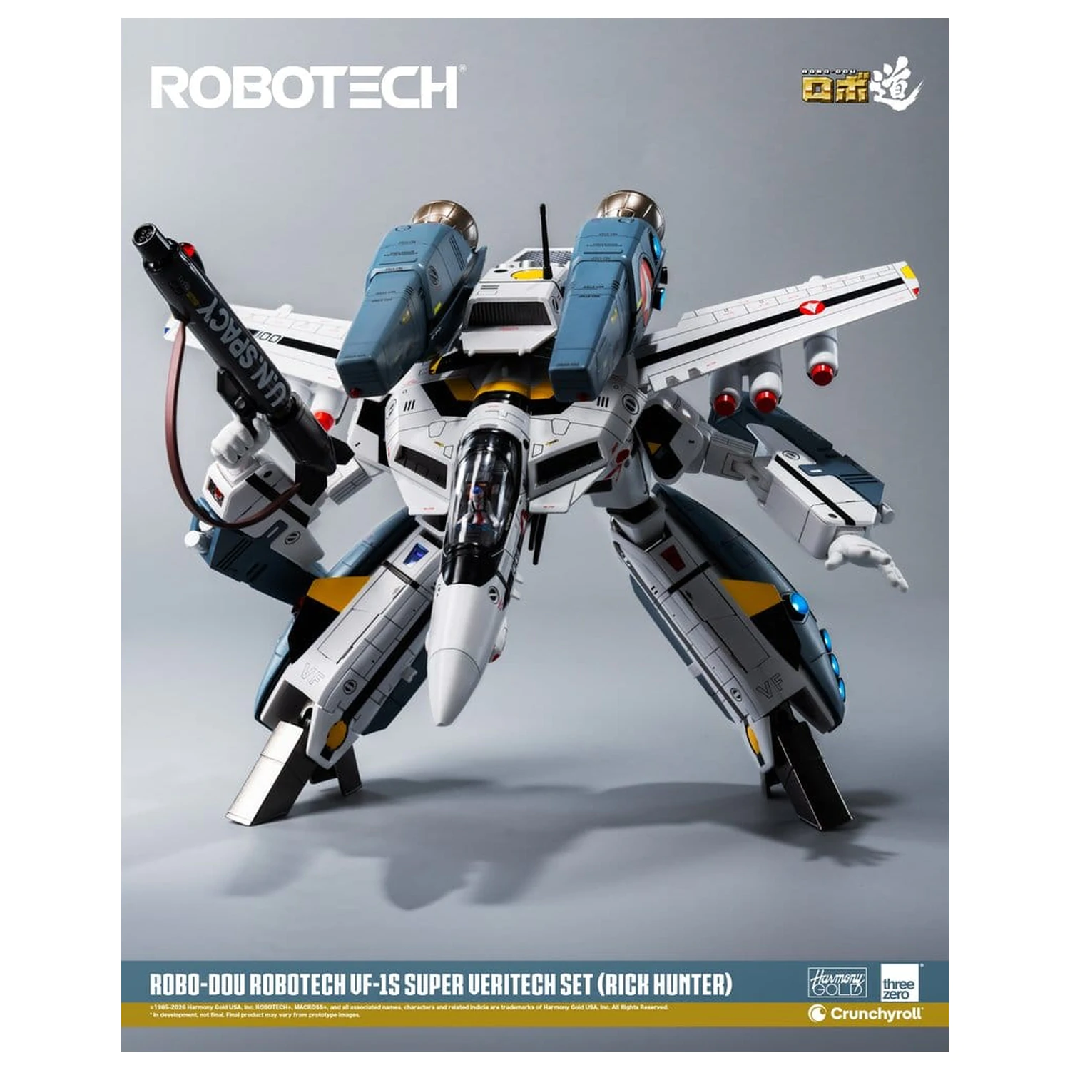 Robotech Robo-Dou Actionfigur VF-1S Super Veritech Set (Rick Hunter) 20 cm Produktfoto