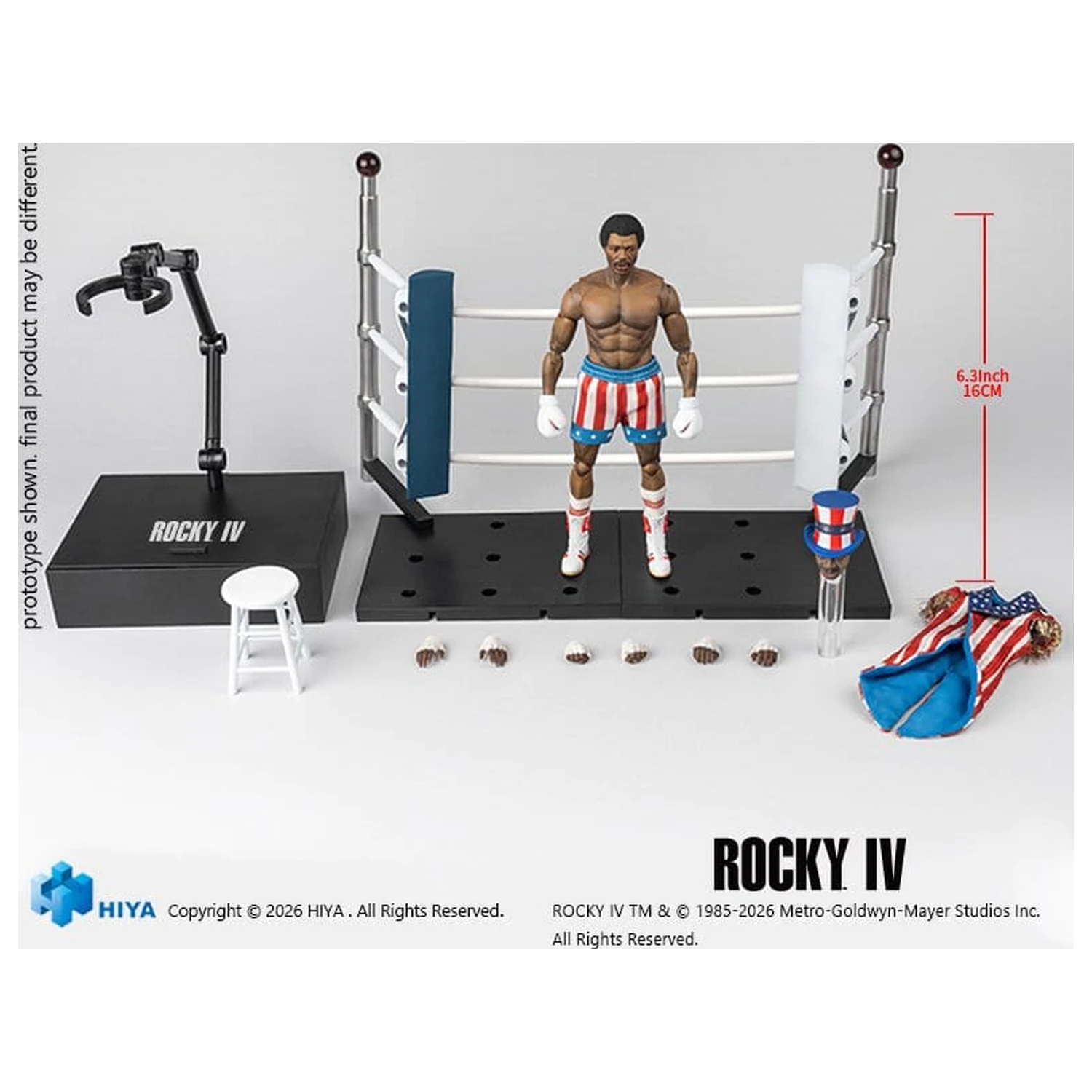 Rocky IV Exquisite Super Series Actionfigur 1/12 Apollo 16 cm Produktfoto