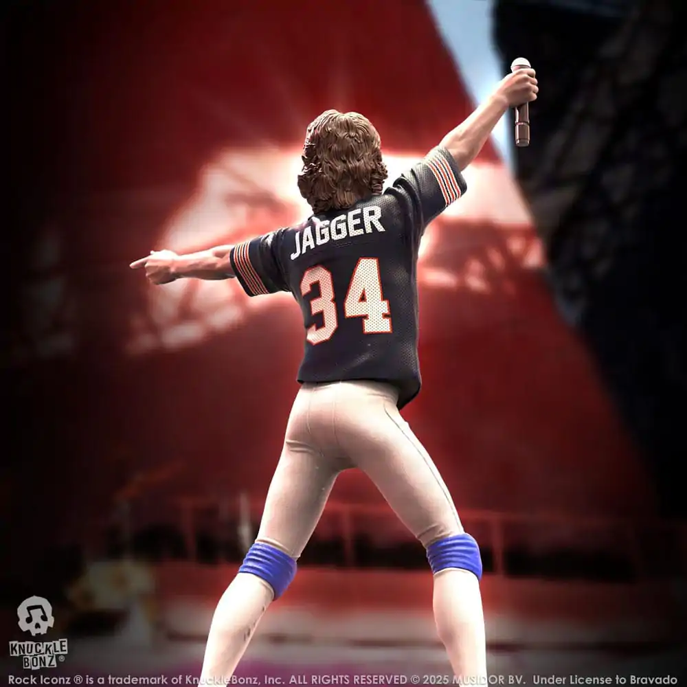 Rolling Stones Rock Iconz Statue Mick Jagger US Tour 1981 (Black Jersey) 22 cm Produktfoto