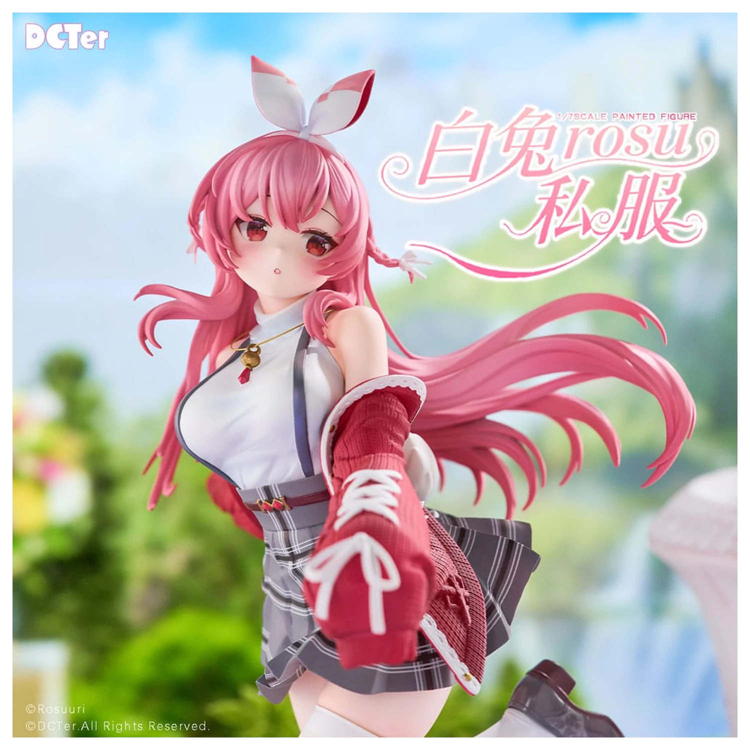 Rosuuri Original Character PVC Statue 1/7 White Rabbit Rosu Freizeitkleidung Ver. 25 cm Produktfoto