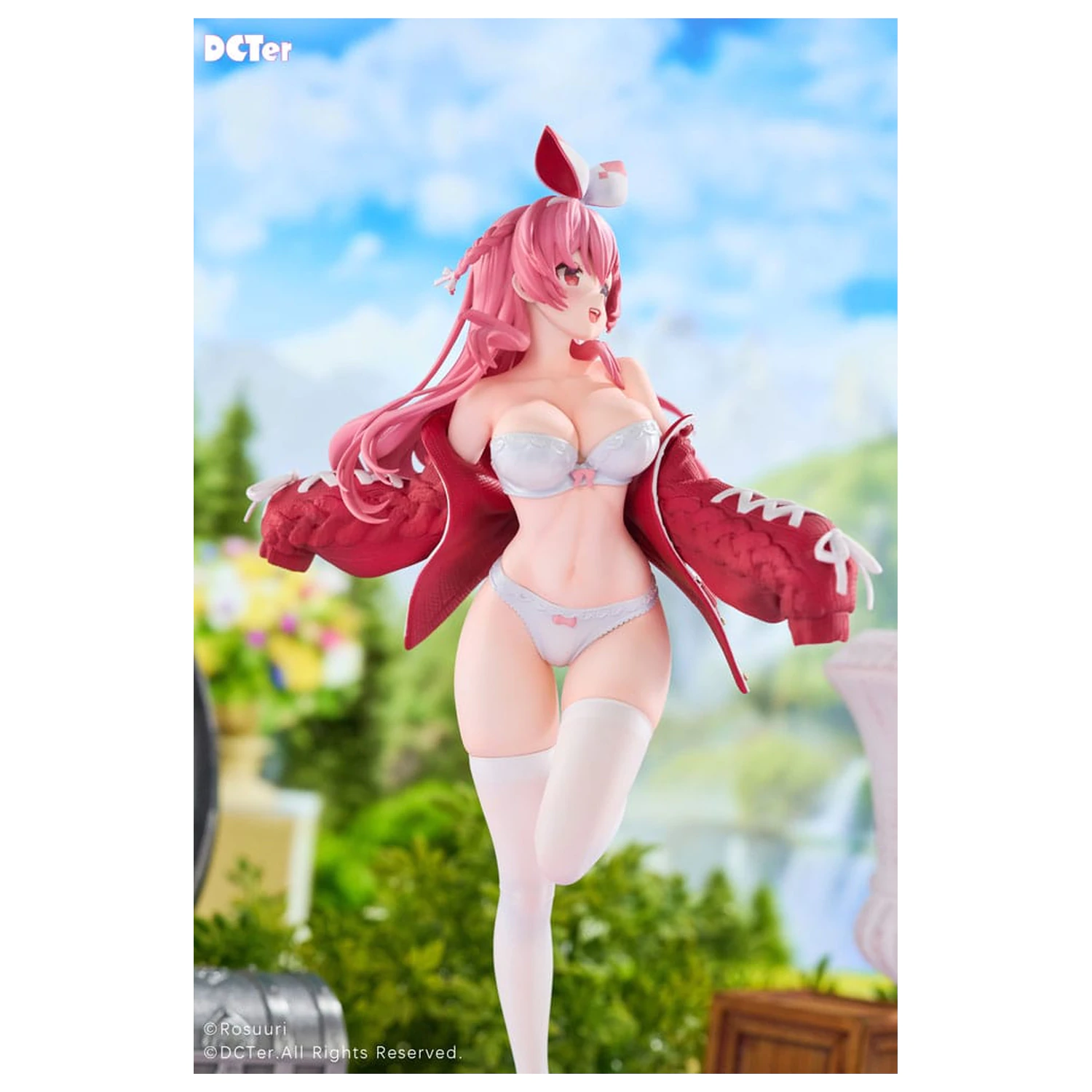 Rosuuri Original Character PVC Statue 1/7 White Rabbit Rosu Swimsuit Ver. 25 Zentimeter Produktfoto