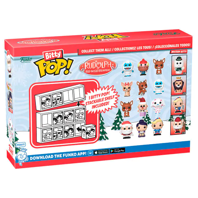 Rudolph Red Nosed Reindeer Bitty Funko POP! Vinyl Figuren 4er-Pack 
 Rudolph Produktfoto