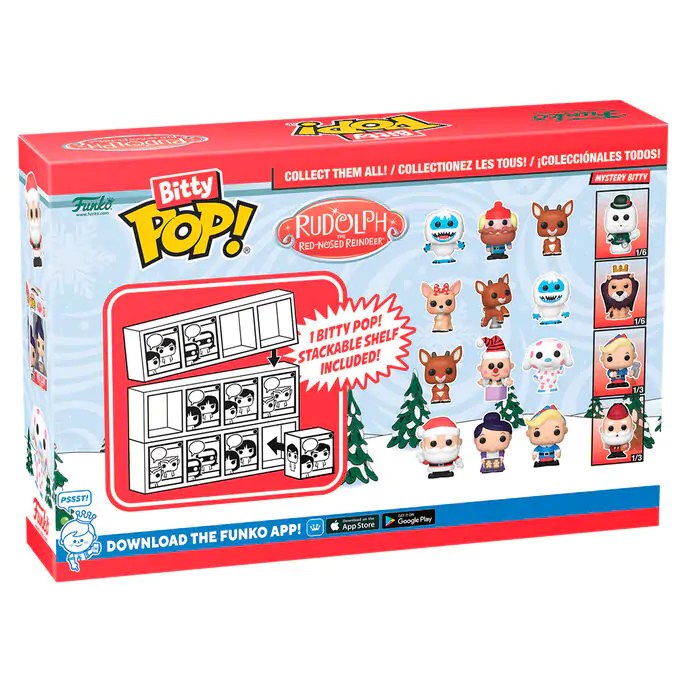 Rudolph Red Nosed Reindeer Bitty Funko POP! Vinyl Figuren 4er-Pack 
Rudolph Clarice Produktfoto