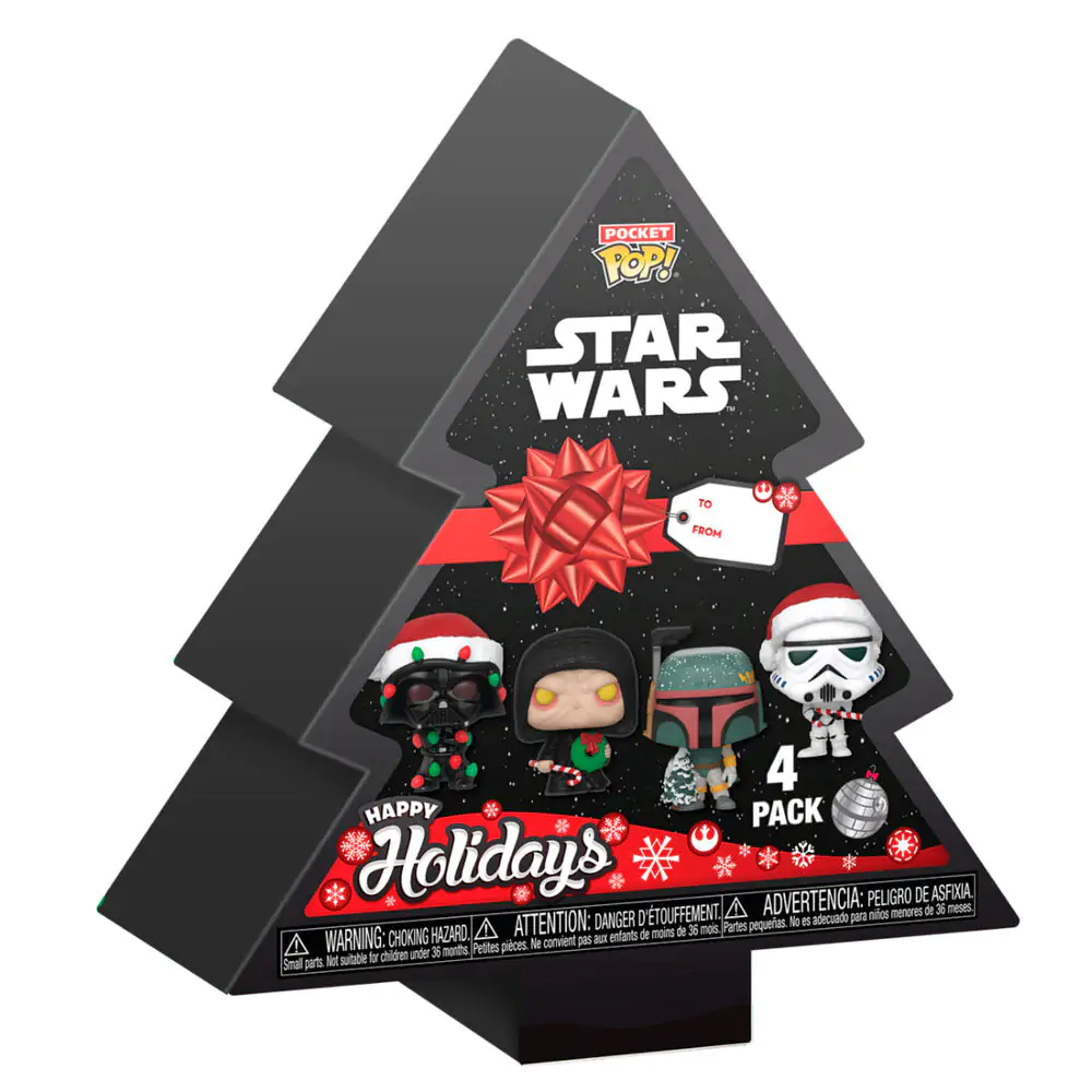Star Wars Holiday 2024 Pocket POP! Vinyl Schlüsselanhänger 4er-Pack Tree Holiday Box 4 cm Produktfoto