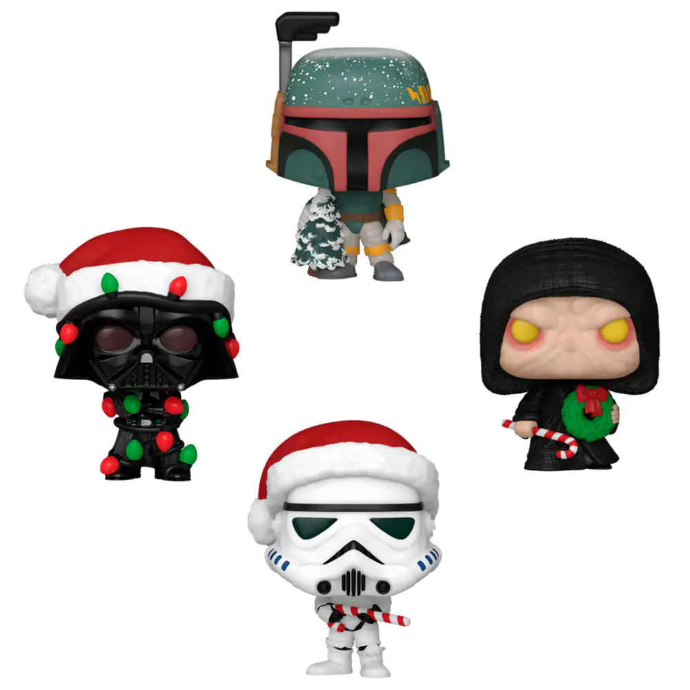 Star Wars Holiday 2024 Pocket POP! Vinyl Schlüsselanhänger 4er-Pack Tree Holiday Box 4 cm Produktfoto