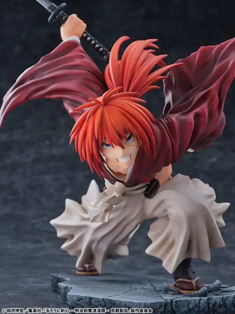 Rurouni Kenshin: Meiji Kenkaku Romantan Kyoto Douran PVC Statue 1/6 Kenshin Himura Amakakeruryuunohirameki Ver. 26 cm Produktfoto