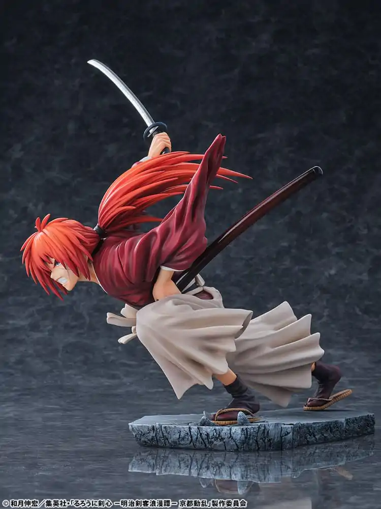 Rurouni Kenshin: Meiji Kenkaku Romantan Kyoto Douran PVC Statue 1/6 Kenshin Himura Amakakeruryuunohirameki Ver. 26 cm Produktfoto