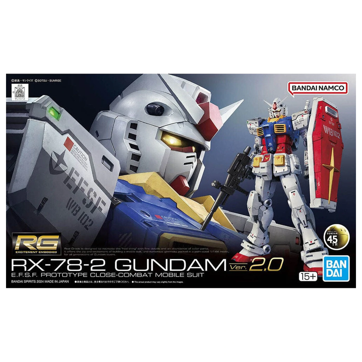 RX-78-2 Gundam Ver. 2.0 Modellbausatz RG 1/144 Produktfoto