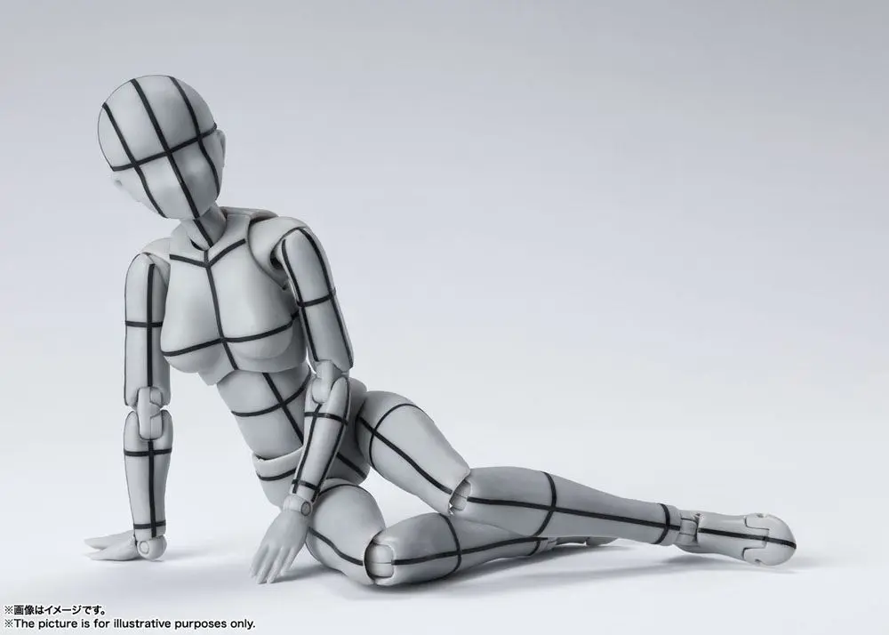 S.H. Figuarts Body Chan Actionfigur Wireframe Gray Color Version 14 cm Produktfoto