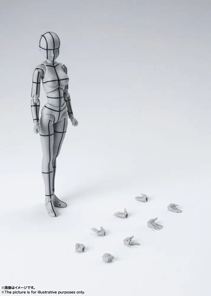 S.H. Figuarts Body Chan Actionfigur Wireframe Gray Color Version 14 cm Produktfoto