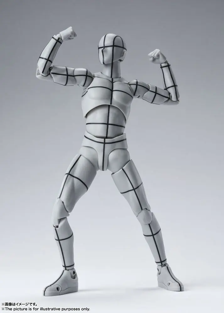 S.H. Figuarts Body Kun Action Figur Wireframe Gray Color Version 15 cm Produktfoto