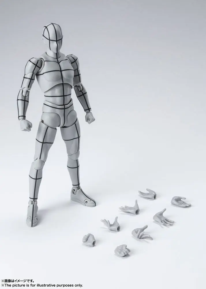 S.H. Figuarts Body Kun Action Figur Wireframe Gray Color Version 15 cm Produktfoto