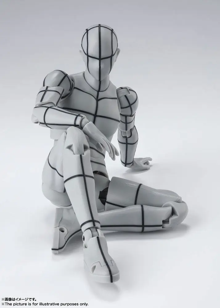 S.H. Figuarts Body Kun Action Figur Wireframe Gray Color Version 15 cm Produktfoto