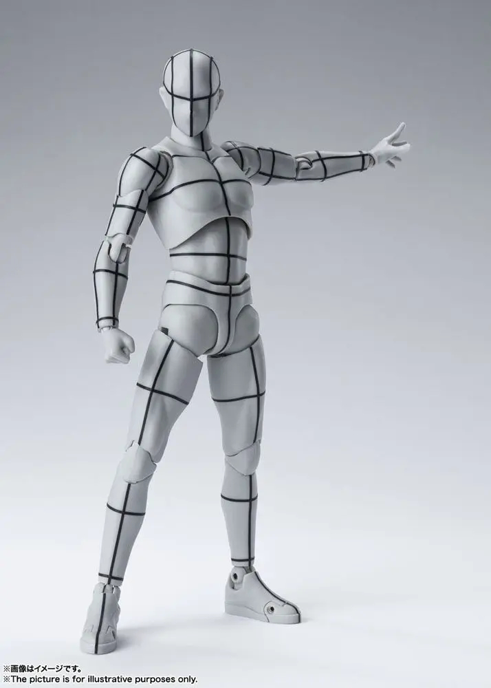 S.H. Figuarts Body Kun Action Figur Wireframe Gray Color Version 15 cm Produktfoto