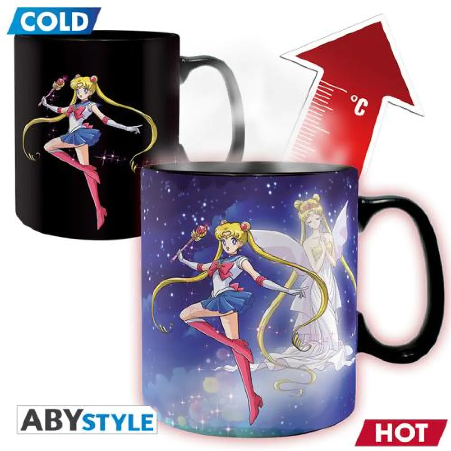 SAILOR MOON - Sailor & Chibi - Tasse Farbwechsel 460ml Produktfoto