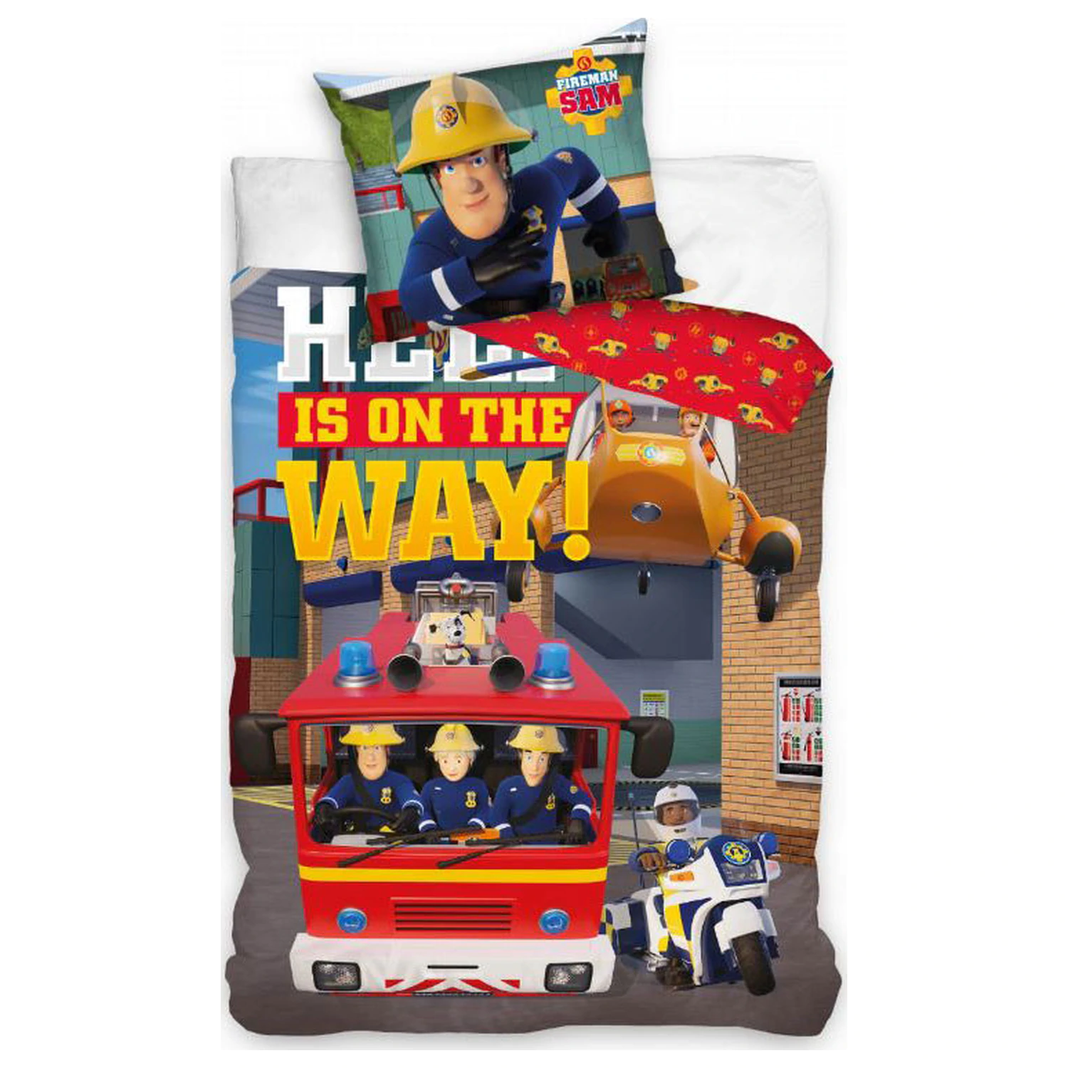 Fireman Sam on the Way Kleinkind, Vorschul Bettdeckenbezug Produktfoto