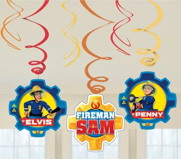 Fireman Sam Schleifen-Dekorations-Set von 6 Produktfoto