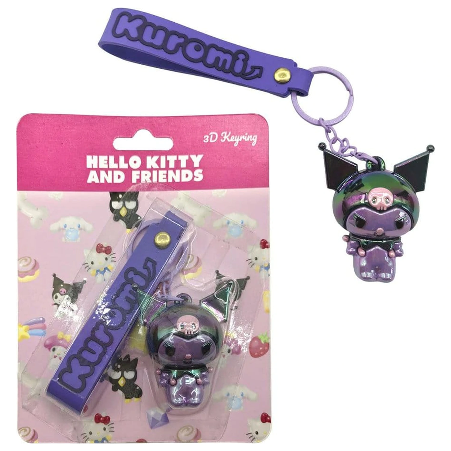 Sanrio 3D Schlüsselanhänger Hello Kitty Kuromi Produktfoto