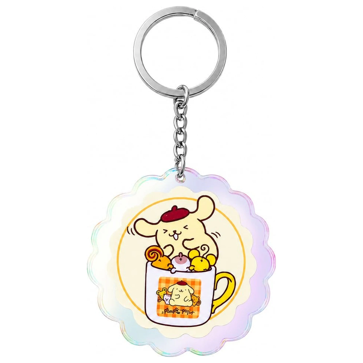 Sanrio Acryl Schlüsselanhänger Pompompurin 30th Anniversary Squishy Cute Purin 01 Produktfoto