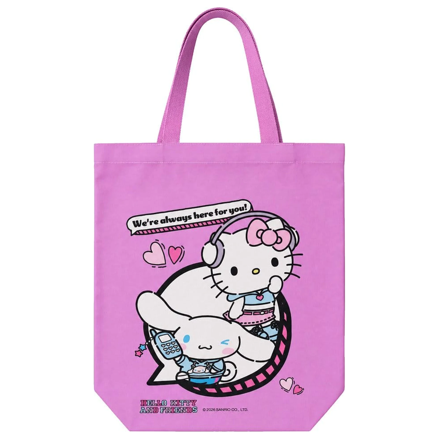 Sanrio Tote Tasche Hello Kitty & Friends Pop Style 34 x 43 cm Produktfoto