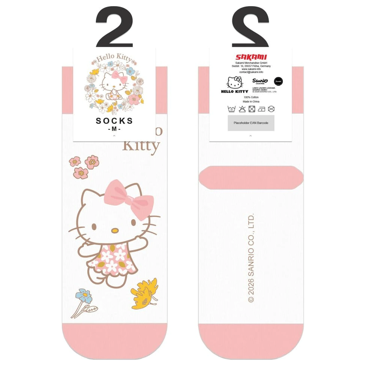 Sanrio Socken Hello Kitty Buttercream Short 36-40 Produktfoto